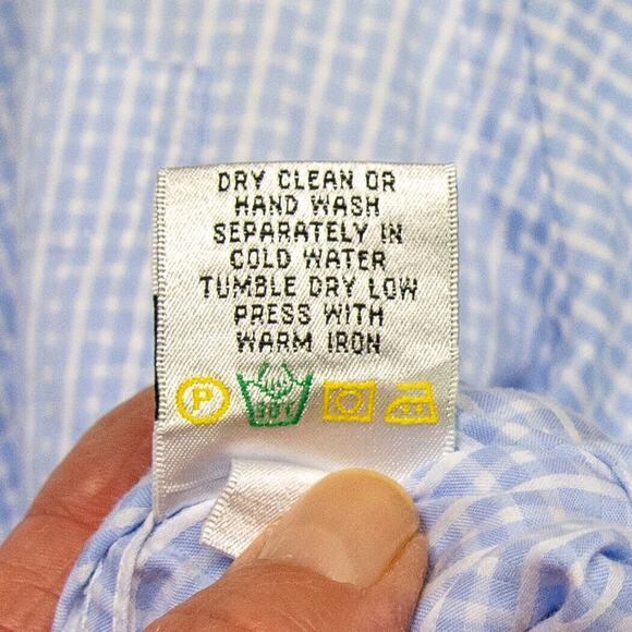 Men's XL Dress Shirt BUGATCHI Light Blue 100% Cotton Long Sleeve Business Shirt - Picture 4 of 5